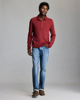 Long-Sleeve Herringbone Polo