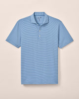 Lyndonn Striped Performance Jersey Polo - Kona Lake