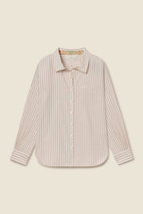 Gracie Shirt Carmel Stripe