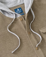 Jersey Hooded Shacket - Tan