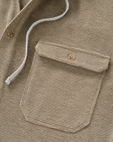 Jersey Hooded Shacket - Tan
