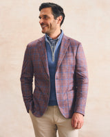 Printed Knit Stretch Sport Coat - Abby Pane - Mocha