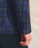 Del Mar Plaid Knit Sport Coat - Black
