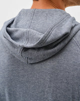 Cotton Blend Hoodie - Navy