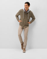 Jersey Hooded Shacket - Tan