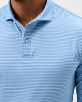 Performance Featherweight Long Sleeve Polo - Track Stripe - Sailor