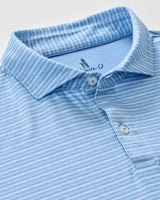 Performance Featherweight Long Sleeve Polo - Track Stripe - Sailor
