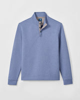 Rockwells Diamond-Quilted Henley Pullover - Laguna Blue