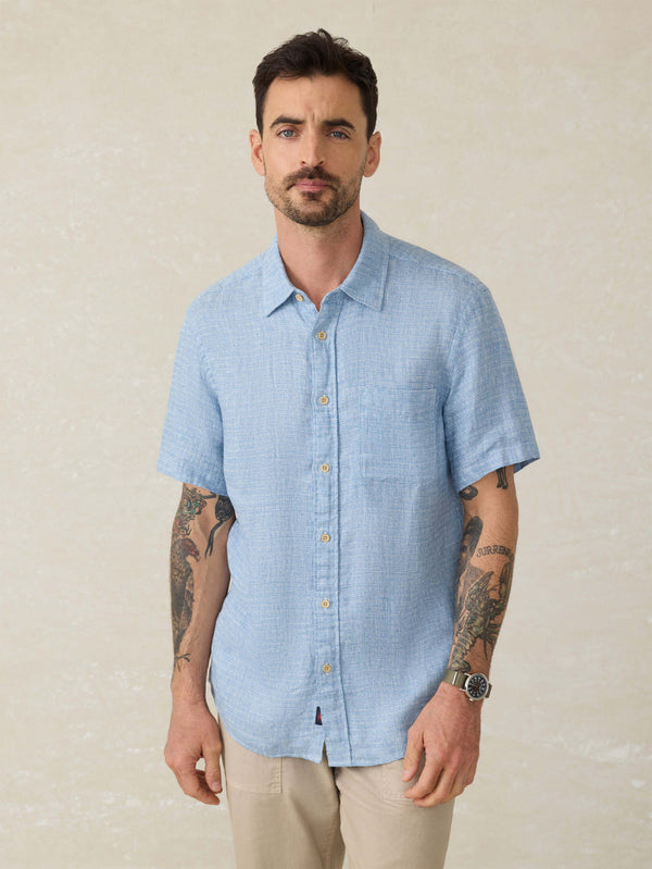 Short-Sleeve Palma Linen Shirt - Oak Hall