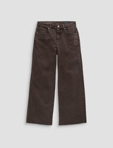 AG Jeans Saige Wide Leg Crop Jean - Sulfur Burnt Umber