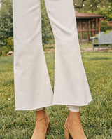 Galway Wide Leg Crop Jean - Natural