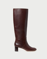 Gia Tall Mid-Heel Boot With Almond Toe - Oak Hall