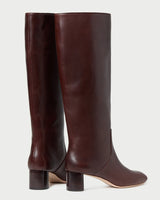 Gia Tall Mid-Heel Boot With Almond Toe - Oak Hall
