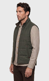 Arena Cashmere Vest - Dark Olive