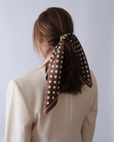 Lescarf Polka Dot Scarf - Milk Chocolate & White