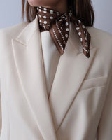 Lescarf Polka Dot Scarf - Milk Chocolate & White