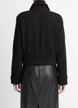 Cropped Wool Blend Jacket