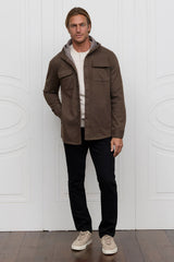 The Barrett Hooded Shirt Jacket - Acorn