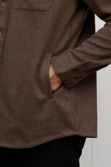 The Barrett Hooded Shirt Jacket - Acorn