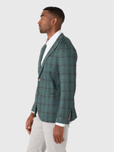 Printed Knit Stretch Sport Coat - Zephyr Pane - Mallard
