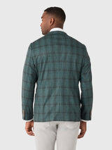 Printed Knit Stretch Sport Coat - Zephyr Pane - Mallard