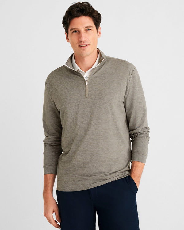 Vaughn Striped Performance 1/4 Zip Pullover