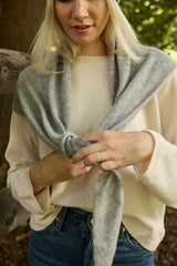 Hat Attack Cashmere Scarf - Grey