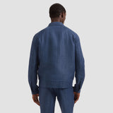 Full Zip Linen Bomber Jkt - Oak Hall