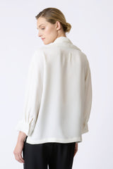 Kal Rieman Ellie Satin Tneck - Ivory