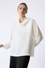 Kal Rieman Ellie Satin Tneck - Ivory