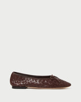 Loeffler Randall Landry Woven Flat - Chocolate