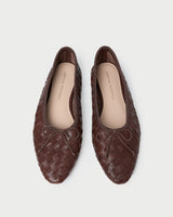 Loeffler Randall Landry Woven Flat - Chocolate