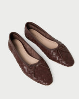 Loeffler Randall Landry Woven Flat - Chocolate