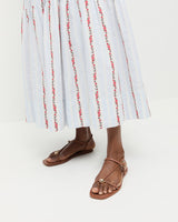 Lara Strappy Flat Sandal With Ball - Oak Hall