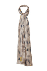 Kinross Cashmere Painted Leopard Print Scarf - Agate Multi