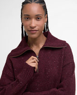 Lavensdale Quarter-Zip Jumper - Black Cherry