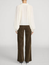 Frame Denim Le Slim Palazzo Modernist Pocket Corduroy - Rich Military