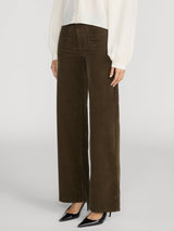 Frame Denim Le Slim Palazzo Modernist Pocket Corduroy - Rich Military