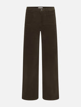 Frame Denim Le Slim Palazzo Modernist Pocket Corduroy - Rich Military