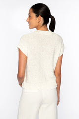 Sequin Cap Slv Crew - Oak Hall