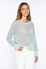 Open Texture Lurex Crew - Oak Hall