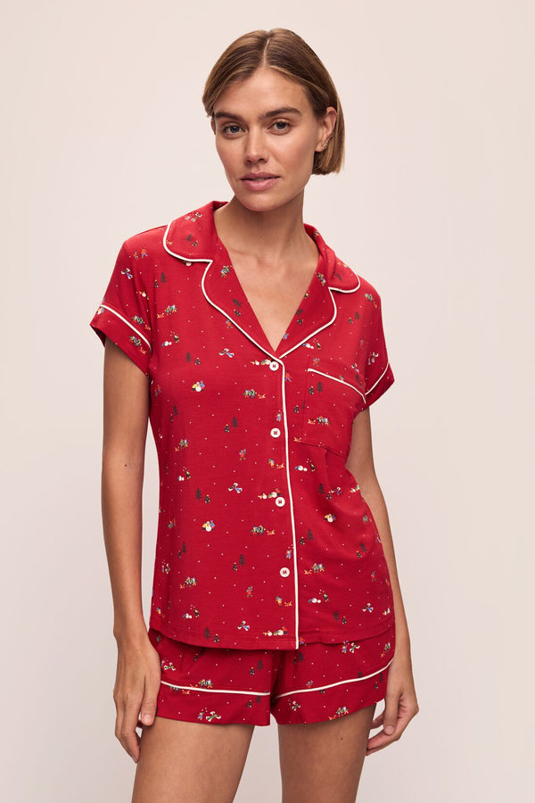 Gisele Printed TENCEL Modal Shortie Short PJ Set