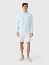 Hoodie Sun Shirt - Bonefish Print Blue
