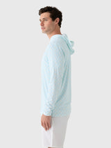 Hoodie Sun Shirt - Bonefish Print Blue