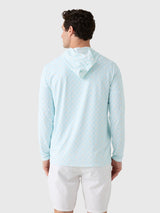 Hoodie Sun Shirt - Bonefish Print Blue