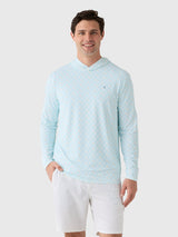 Hoodie Sun Shirt - Bonefish Print Blue