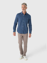 Criquet Cord Snap Shirt - Slate Blue