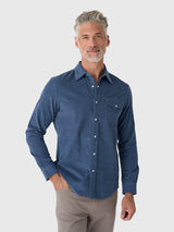 Criquet Cord Snap Shirt - Slate Blue