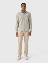 Criquet Seersucker Performance Pearl Snap - Gingham Seersucker - Olive