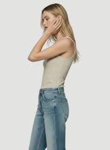 Soft Touch V-Neck Tank - Ecru Chine